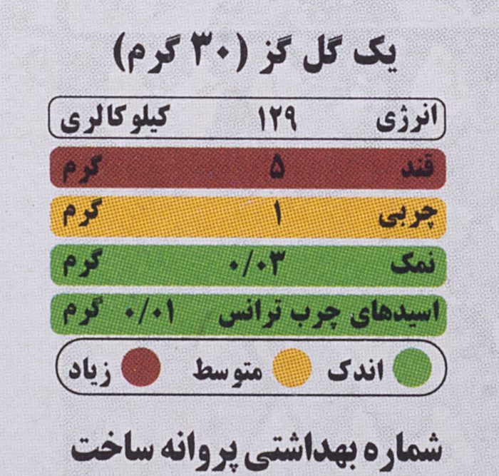 گز آردی مخلوط پسته و بادام 28 درصد