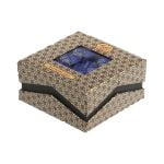 گز لقمه پسته 42 درصد ویژه جعبه زیگزال طرح خاتم وزن 250 گرم کد 1168