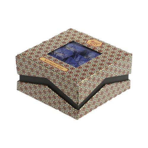 گز لقمه پسته 42 درصد ویژه جعبه زیگزال طرح خاتم وزن 250 گرم کد 1168